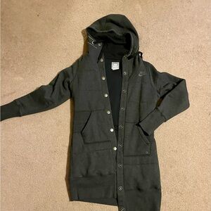 Nike Women's Dark Gray Hooded Coat